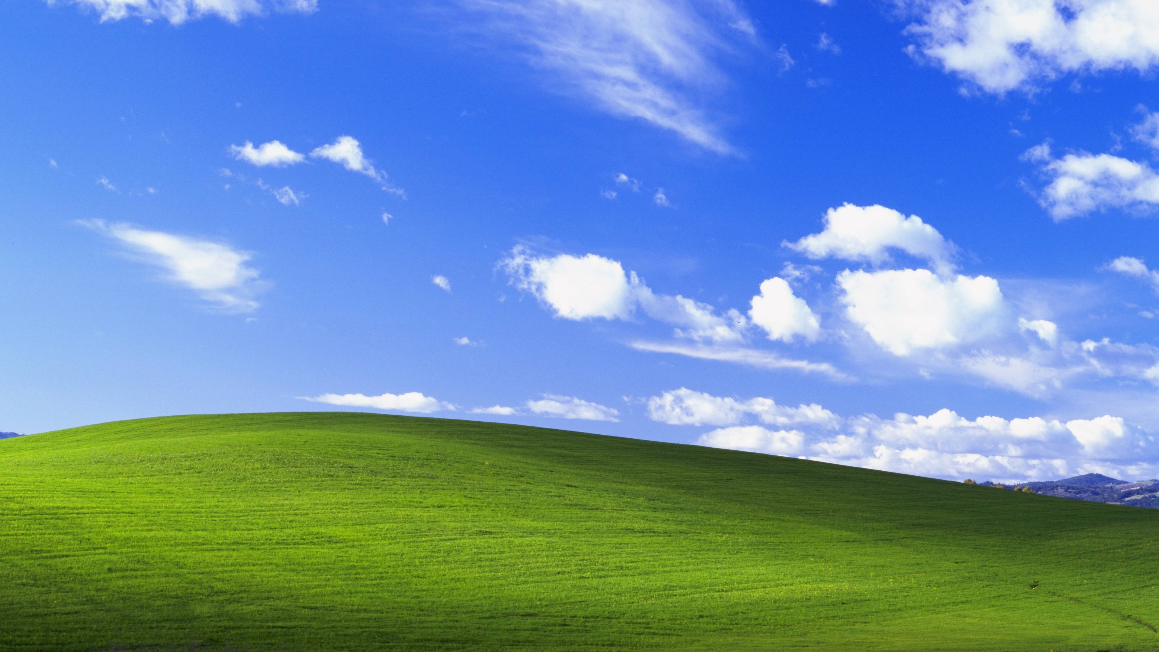 The Windows XP wallpaper at 4K resolution wallpapers