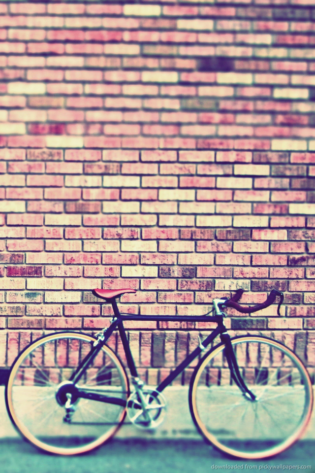 Download Fixed Gear Bike By The Wall Wallpaper For iPhone 4