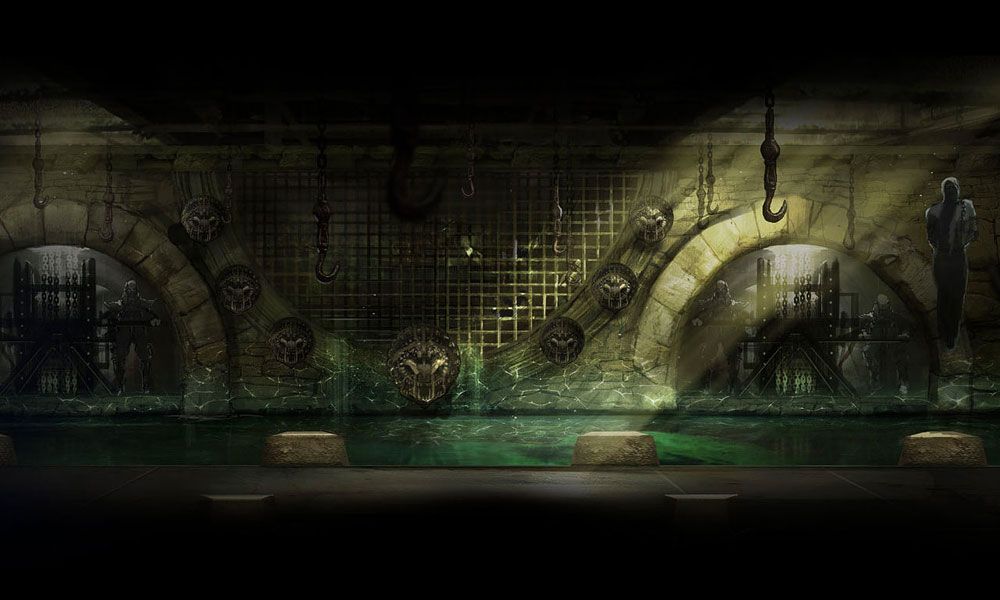 Mortal Kombat 2011 MK 9 stage render acid bath