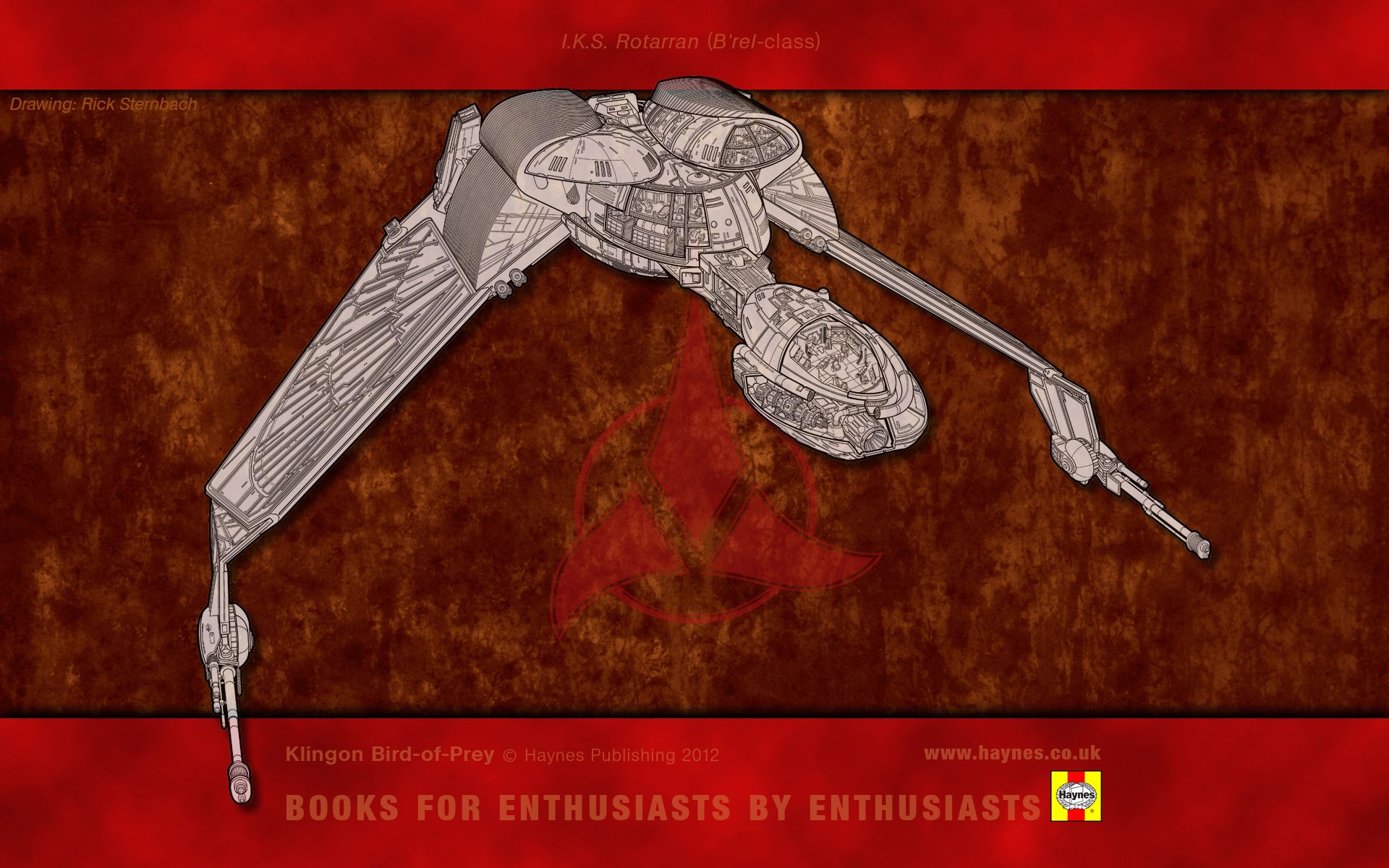 Haynes Desktop Wallpapers - Klingon Bird-of-Prey Manual (Red)