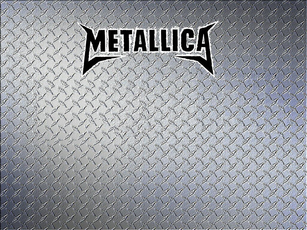 Free computer wallpaper, Metallica logo on diamond plate