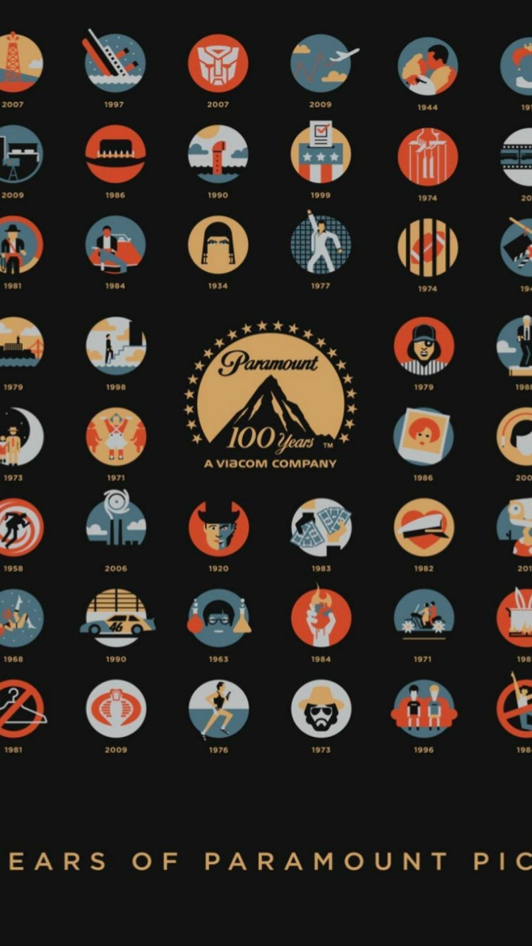 Download Wallpaper 1080x1920 Movies, 100 years anniversary, Logos ...