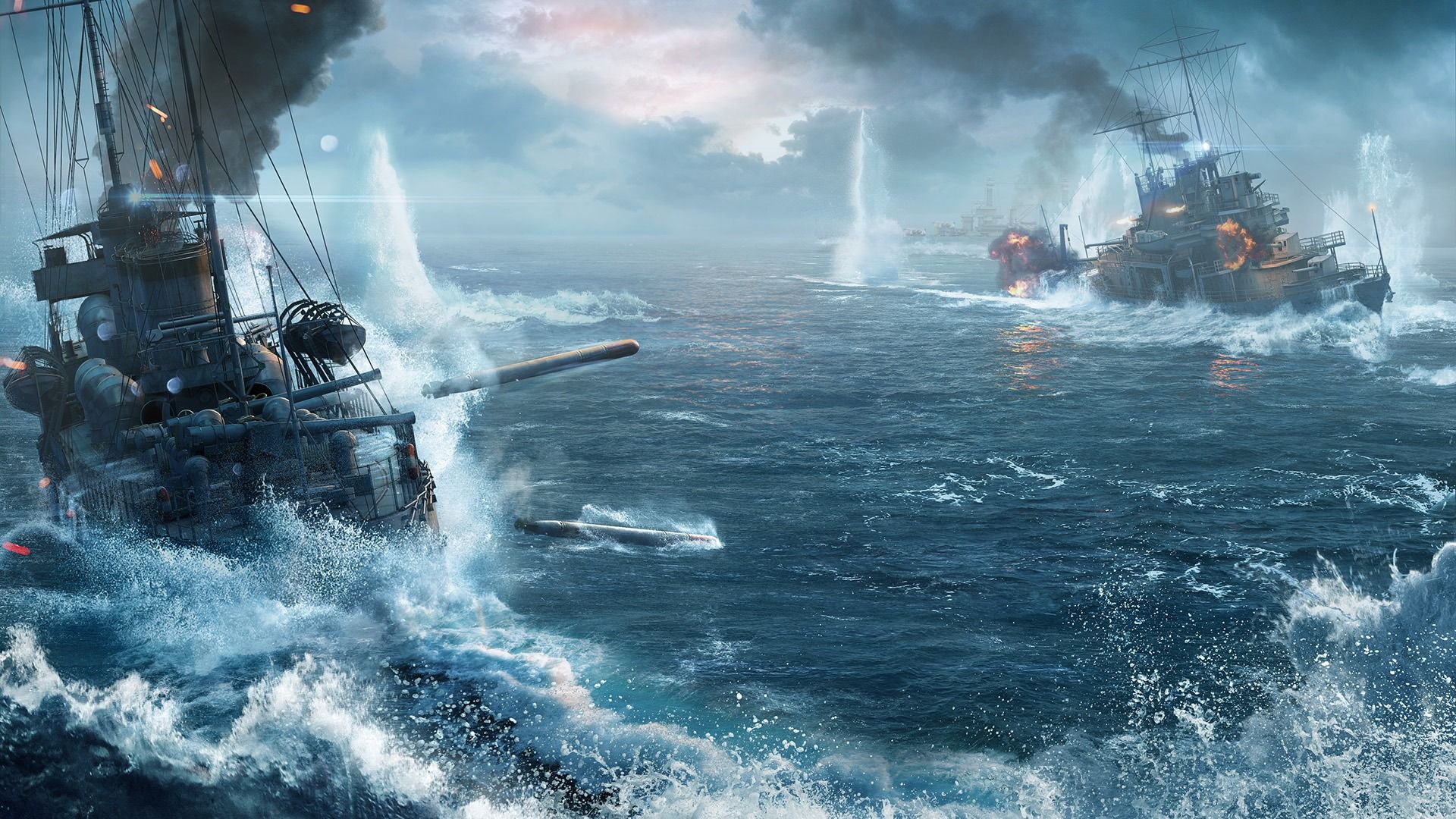 Full HD Wallpaper torpedo battle world of warships art, Desktop