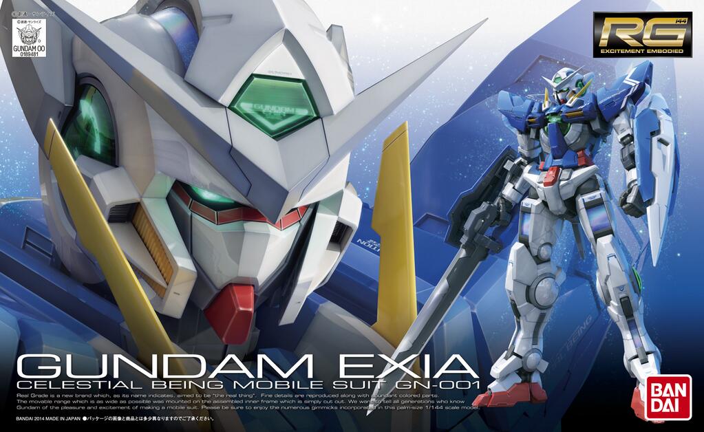 RG 1 / 144 GN 001 Gundam Exia Update Box Art, Wallpaper Size