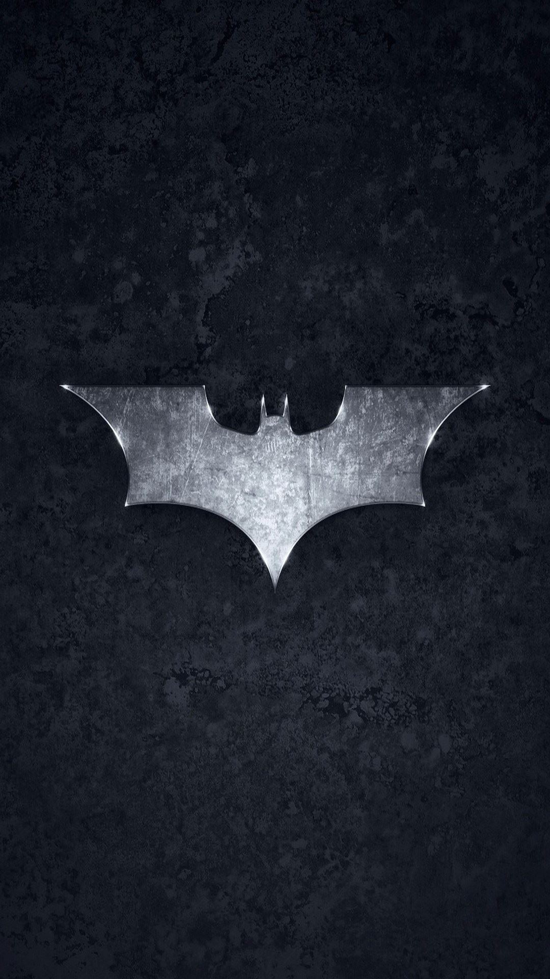 Batman Logo Brushed Metal Android Wallpaper free download