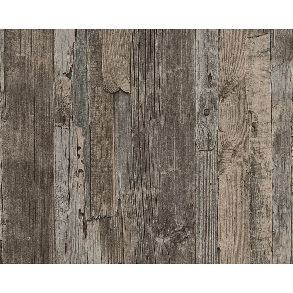 AS Creation Distressed Drift Wood Panel Faux Effect Wallpaper 954051