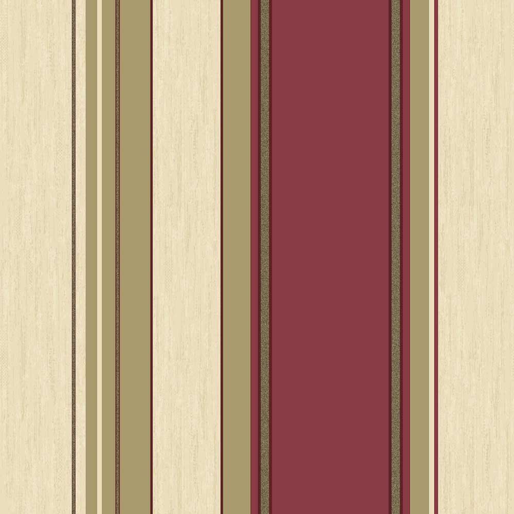 Vymura Synergy Striped Wallpaper Rich Red Cream Gold - M0803 ...