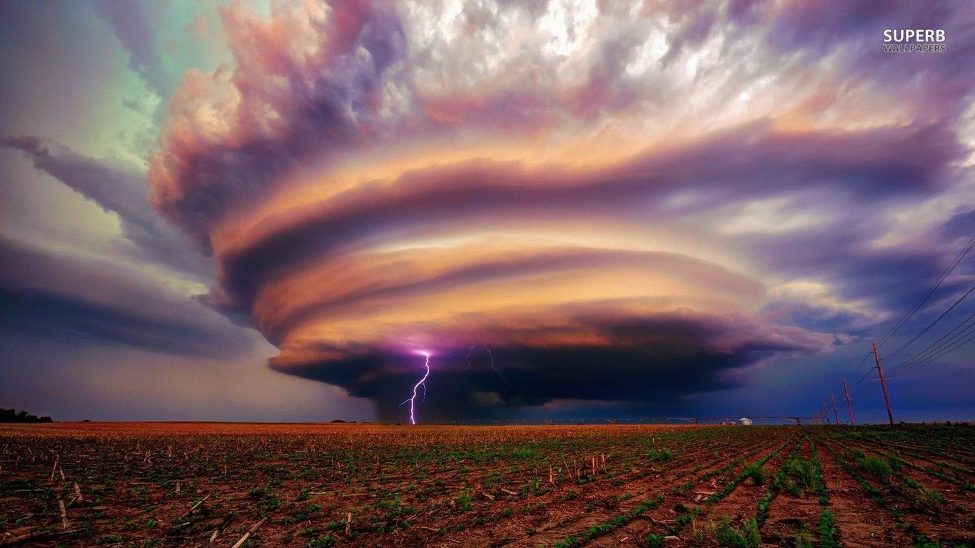 Lightning in a tornado wallpaper - Nature wallpapers -