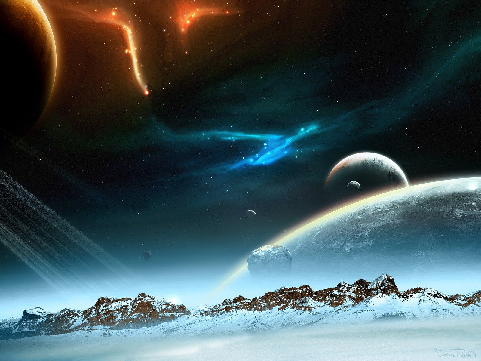 HD universe and planets digital art wallpapers 1600x1200 NO.17 ...