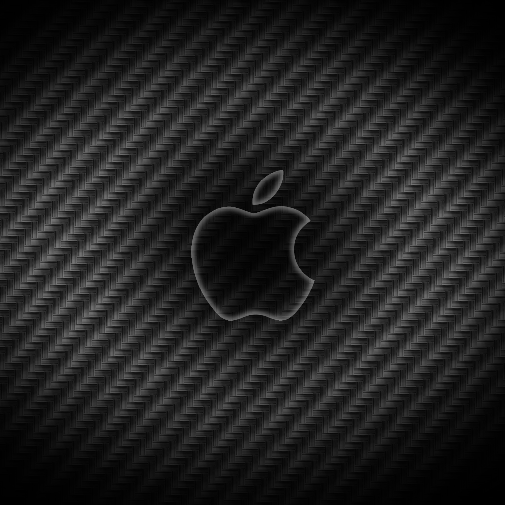 Carbon Fiber Apple Logo iPad Wallpaper | ipadflava.com