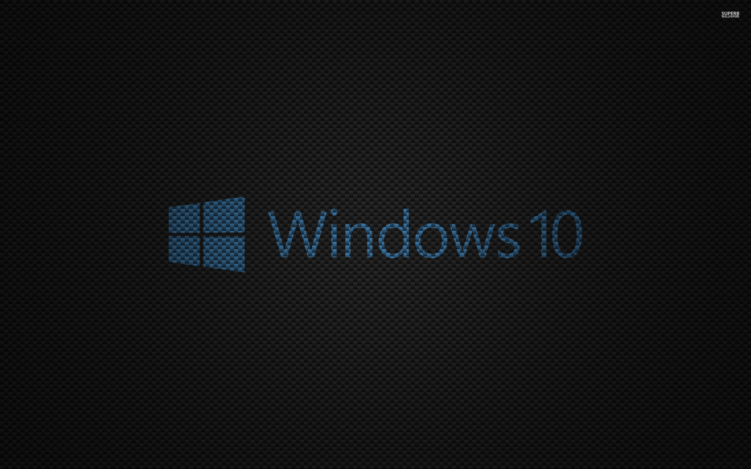 Windows 10 text logo on carbon fiber wallpaper - Computer ...