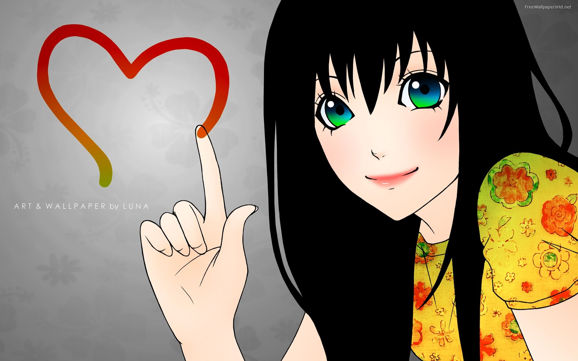 Download Anime Love Widescreen Free New Year Wallpaper 1920x1200 ...