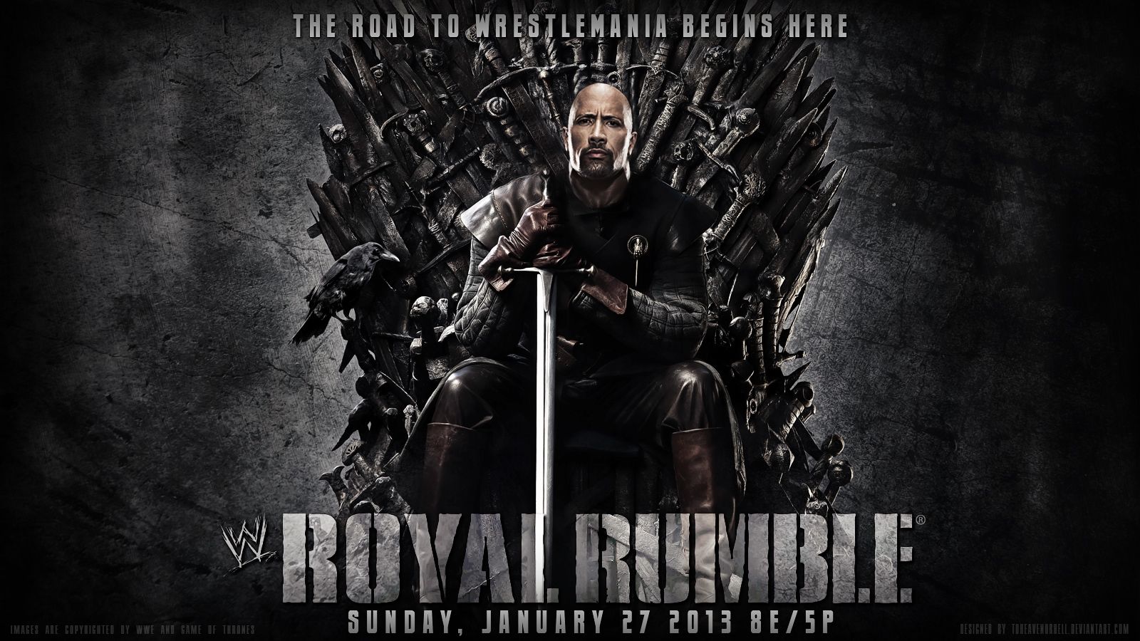 WWE Royal Rumble 2013 Wallpaper The Rock by ToHeavenOrHell on ...
