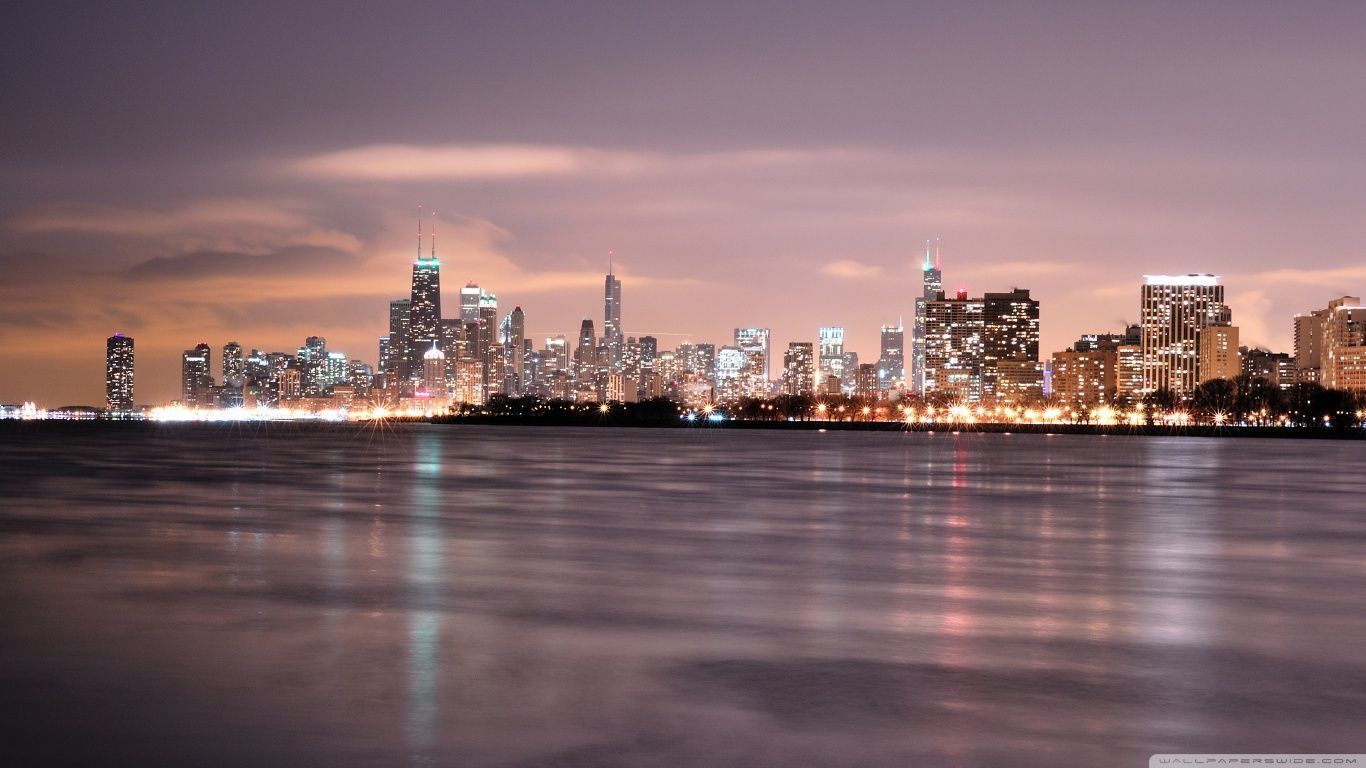 Chicago Skyline HD desktop wallpaper : High Definition ...
