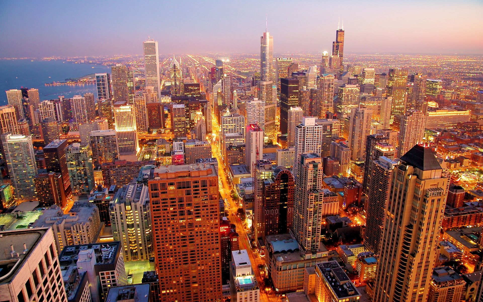 Chicago skyline morning Wallpapers | Pictures
