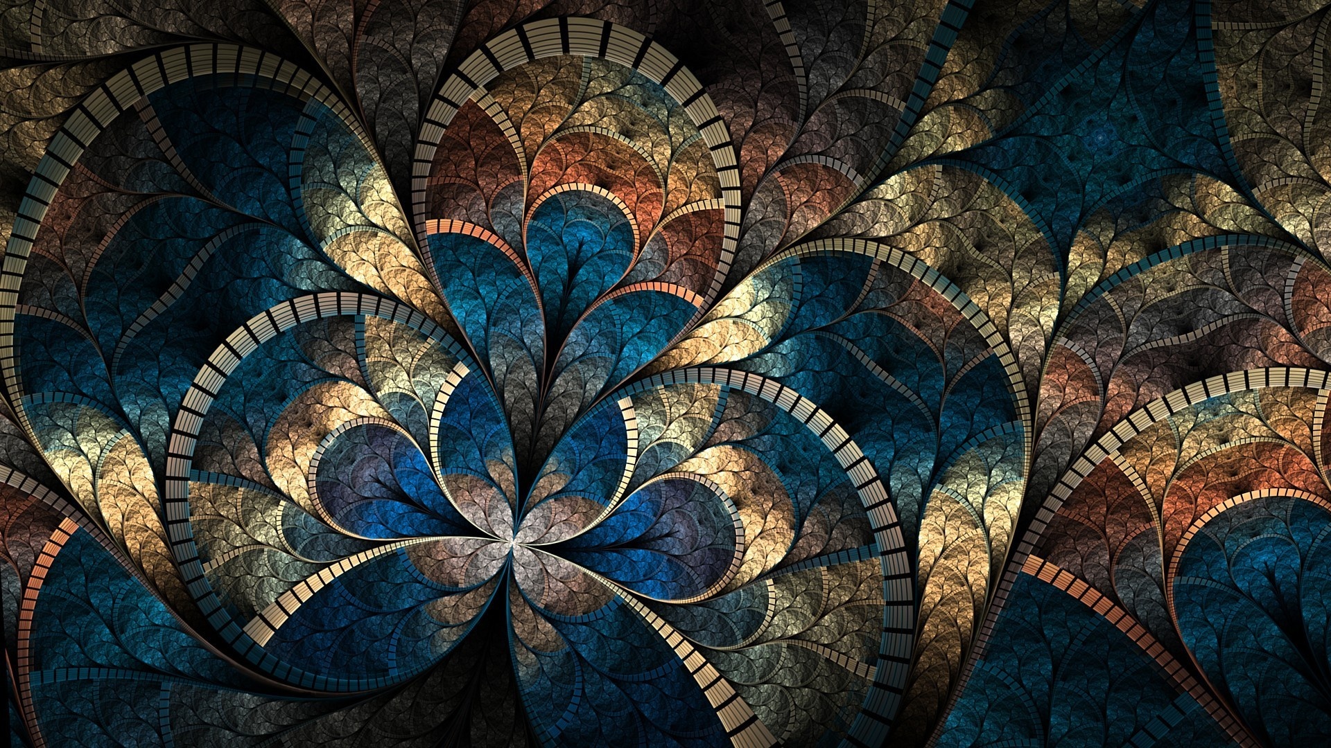 art, brown, blue, abstract, circles, white, psychedelic, colors ...