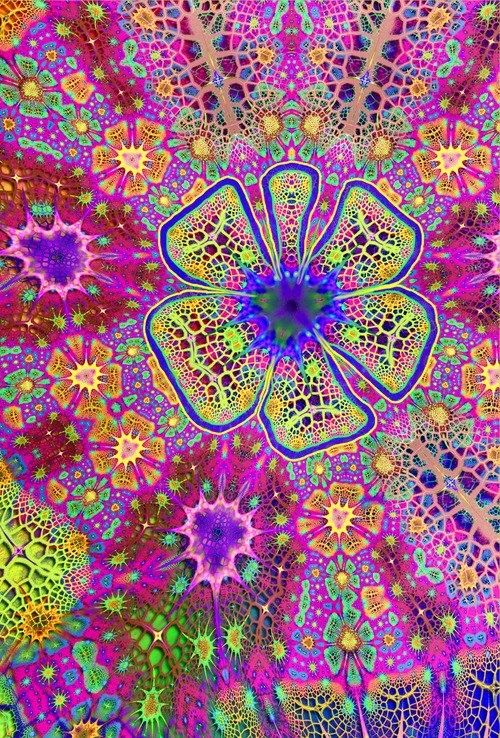 ॐ American Hippie Psychedelic Art ~ Pattern Design Wallpaper ...