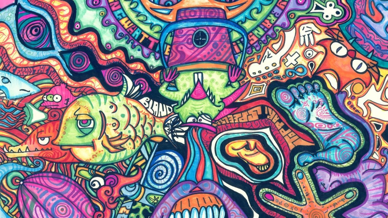 fish psychedelic trippy art wallpaper – wallpaperjosh