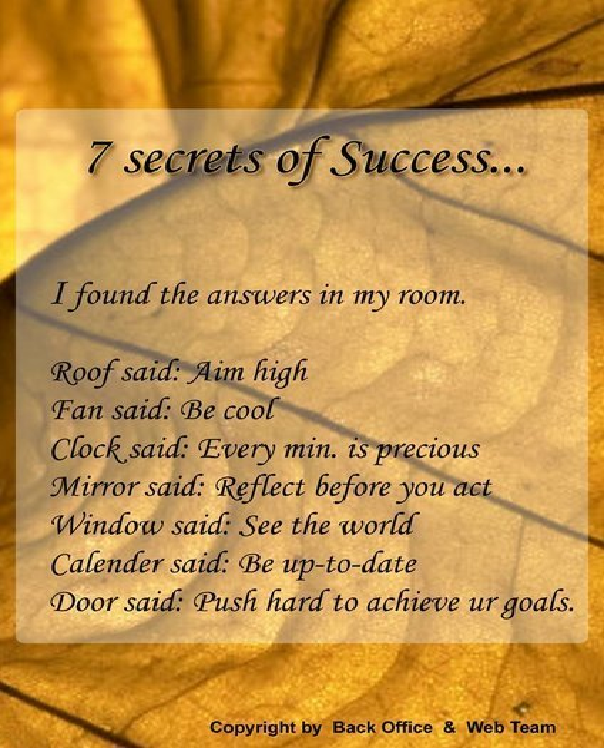 Motivational Wallpaper on Success: 7 Secrets of Success | Dont ...