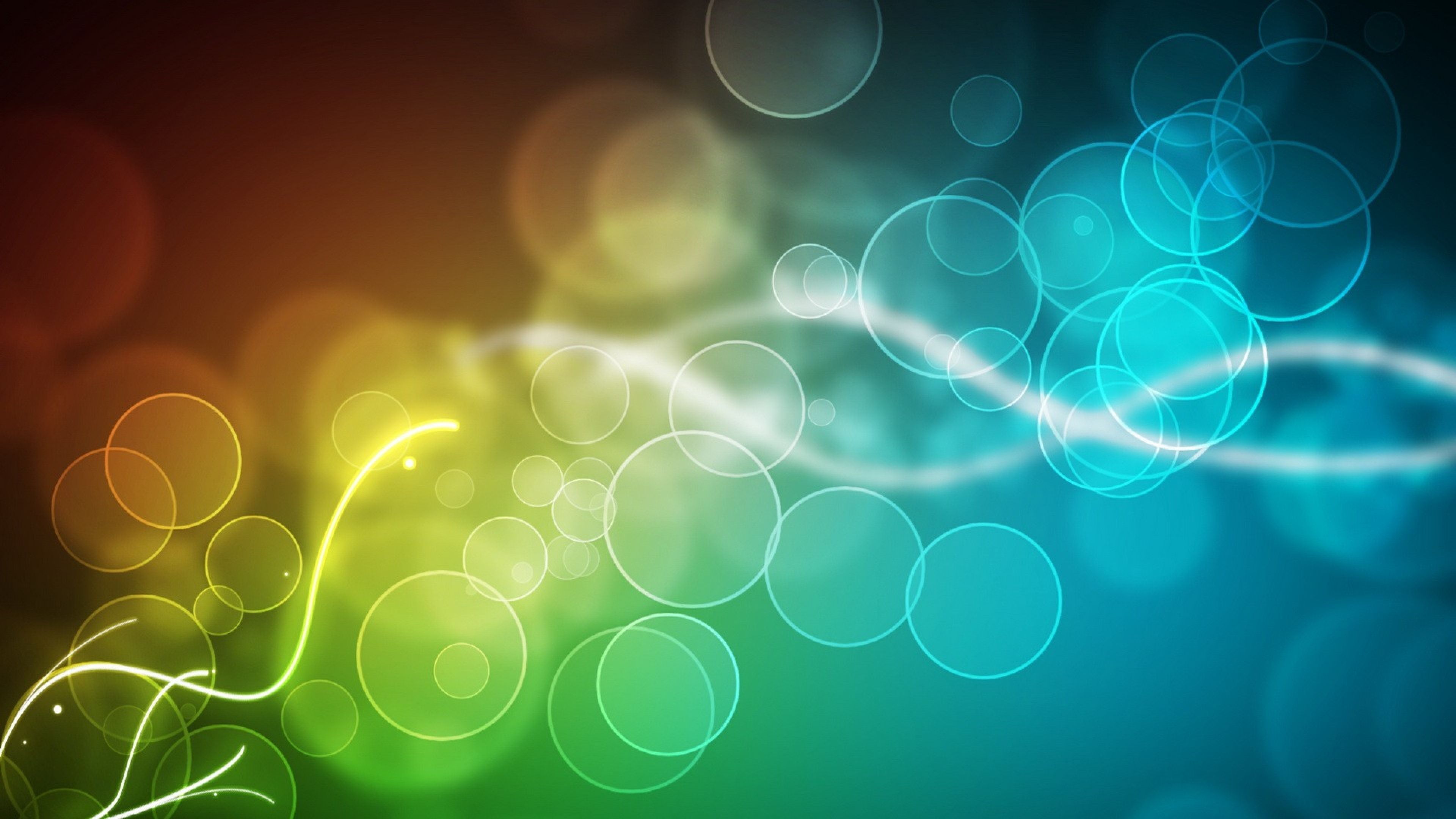 Download Wallpaper 3840x2160 Circles, Reflections, Multi-colored ...