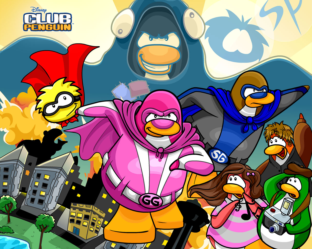 New Wallpaper New Postcard Stage Construction Club Penguin