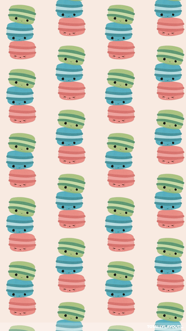 Cute Colorful Macaroons Android Wallpaper - Cute Wallpapers