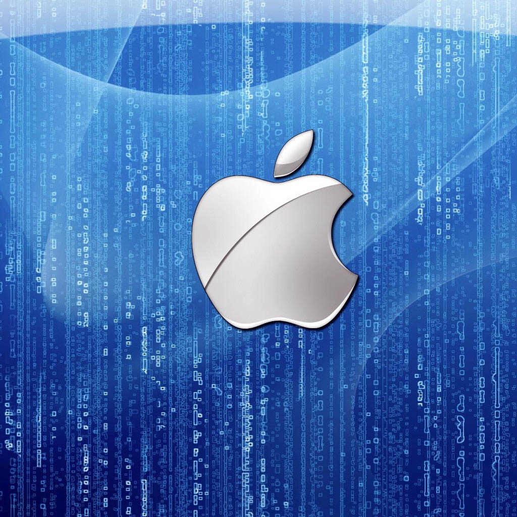Apple Logo Matrix IPad Wallpaper, Background And Theme | Ipad ...