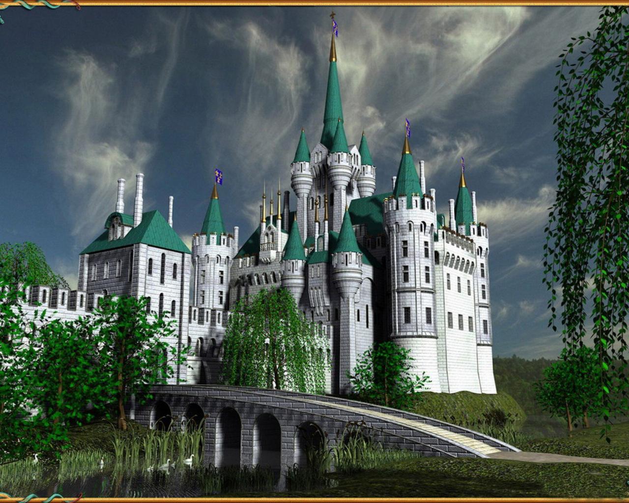3D fantastic world castle D HD Wallpaper wallpaper - (#23408) - HQ ...