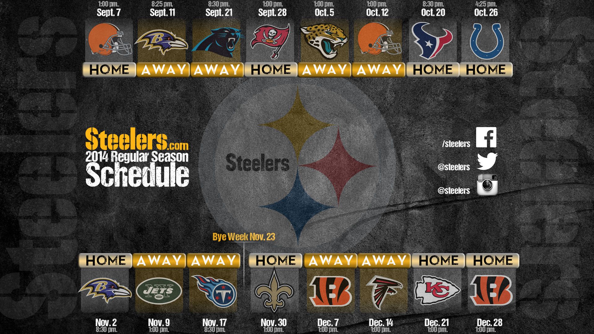 Get the Steelers Schedule on all your devices