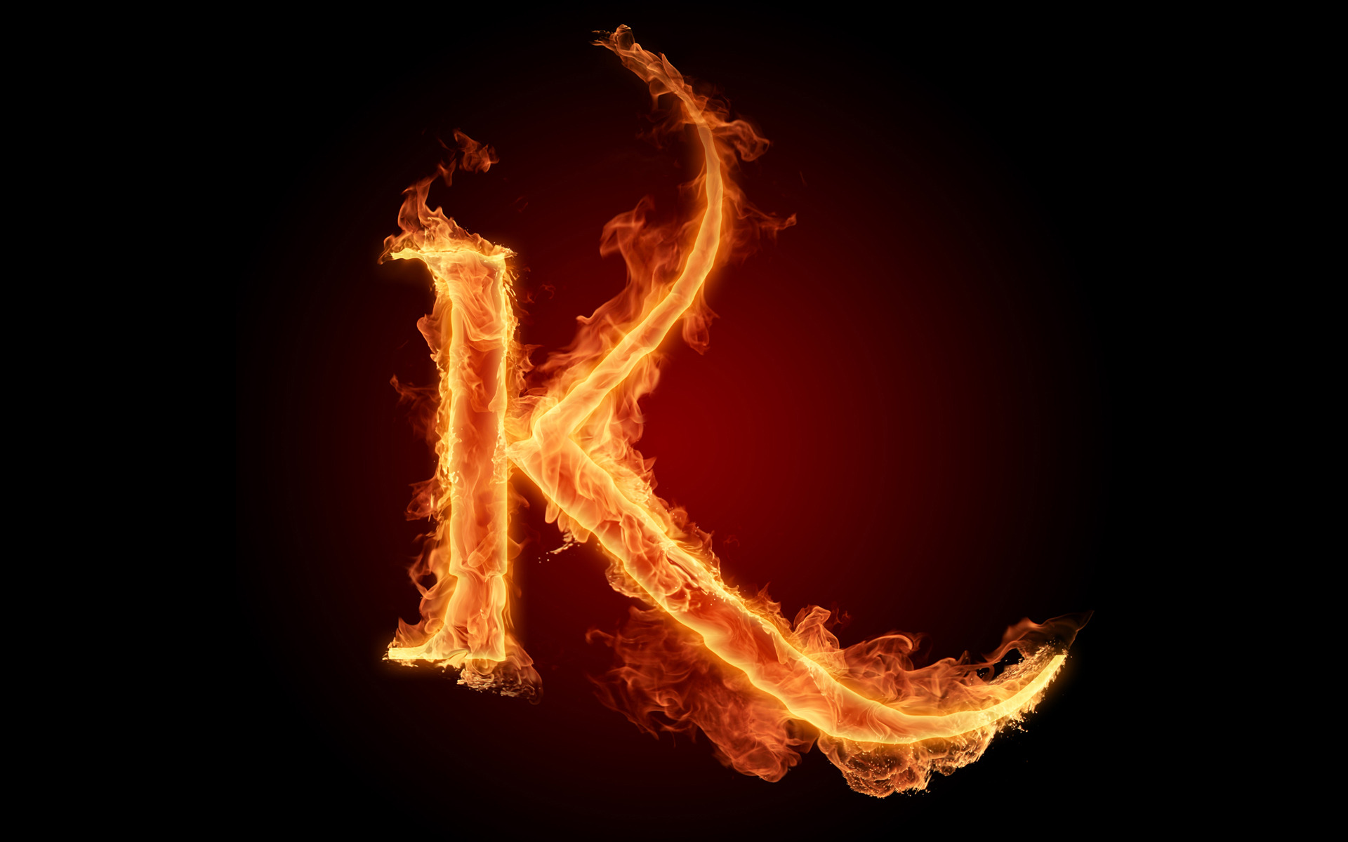 The fiery English alphabet picture K Wallpapers - HD Wallpapers 73625