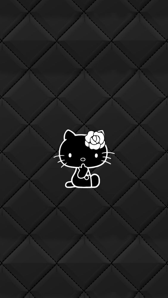 Dark wallpaper kitty hello Sanrio Characters