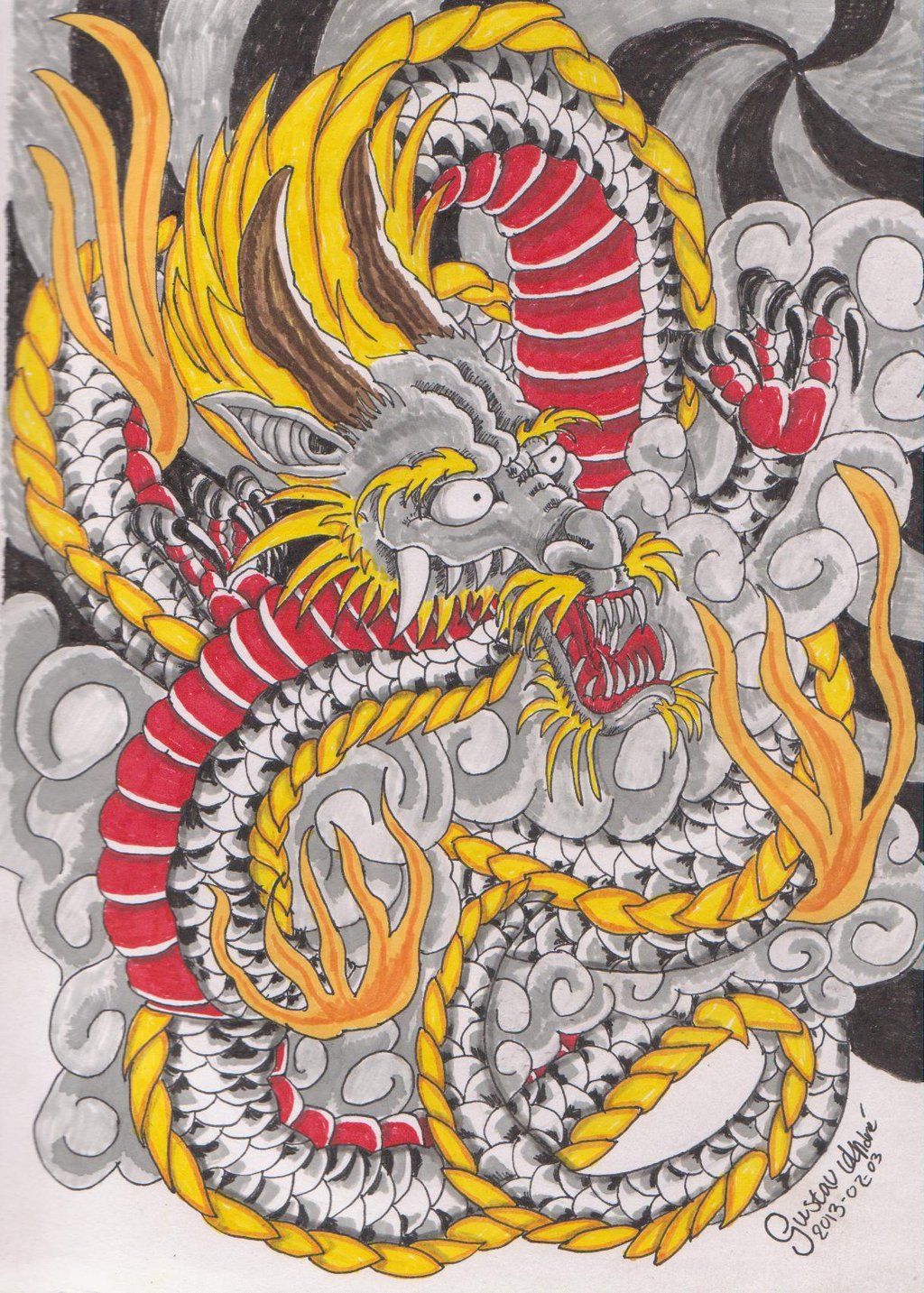 Japanese dragon by NicoRaven on DeviantArt