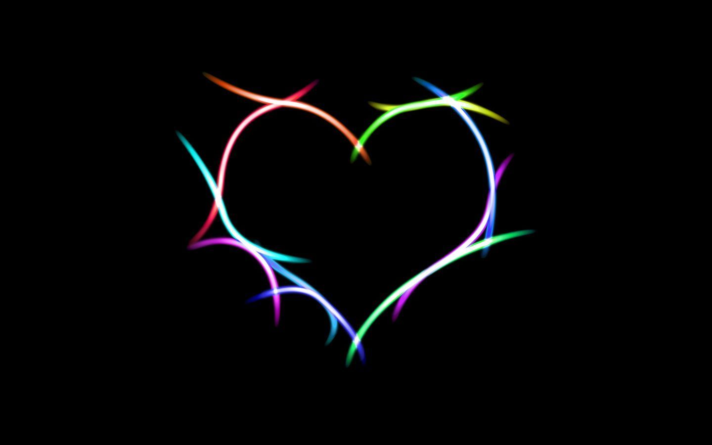Heart Neon Lights Desktop wallpapers at GetHDPic.com
