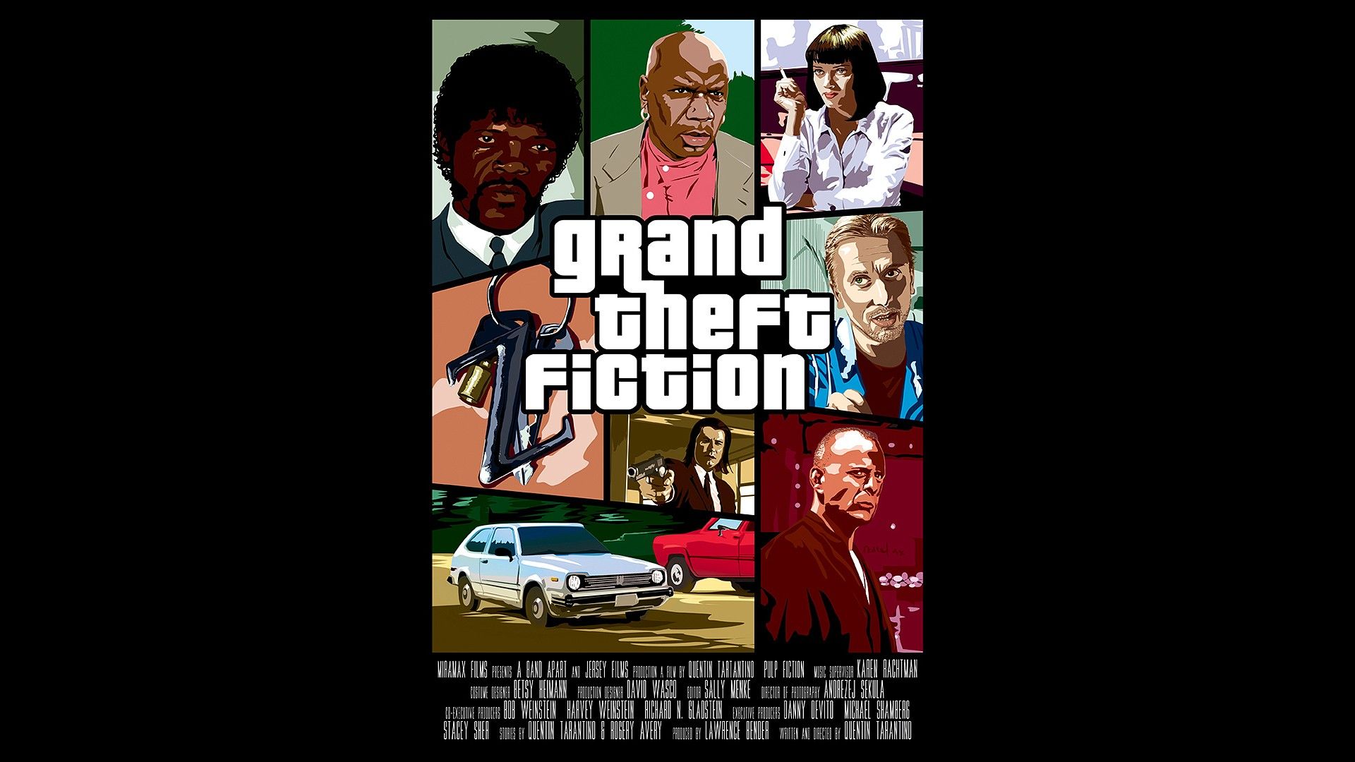 movies, Pulp Fiction, Uma Thurman, Grand Theft Auto, parody, pulp ...