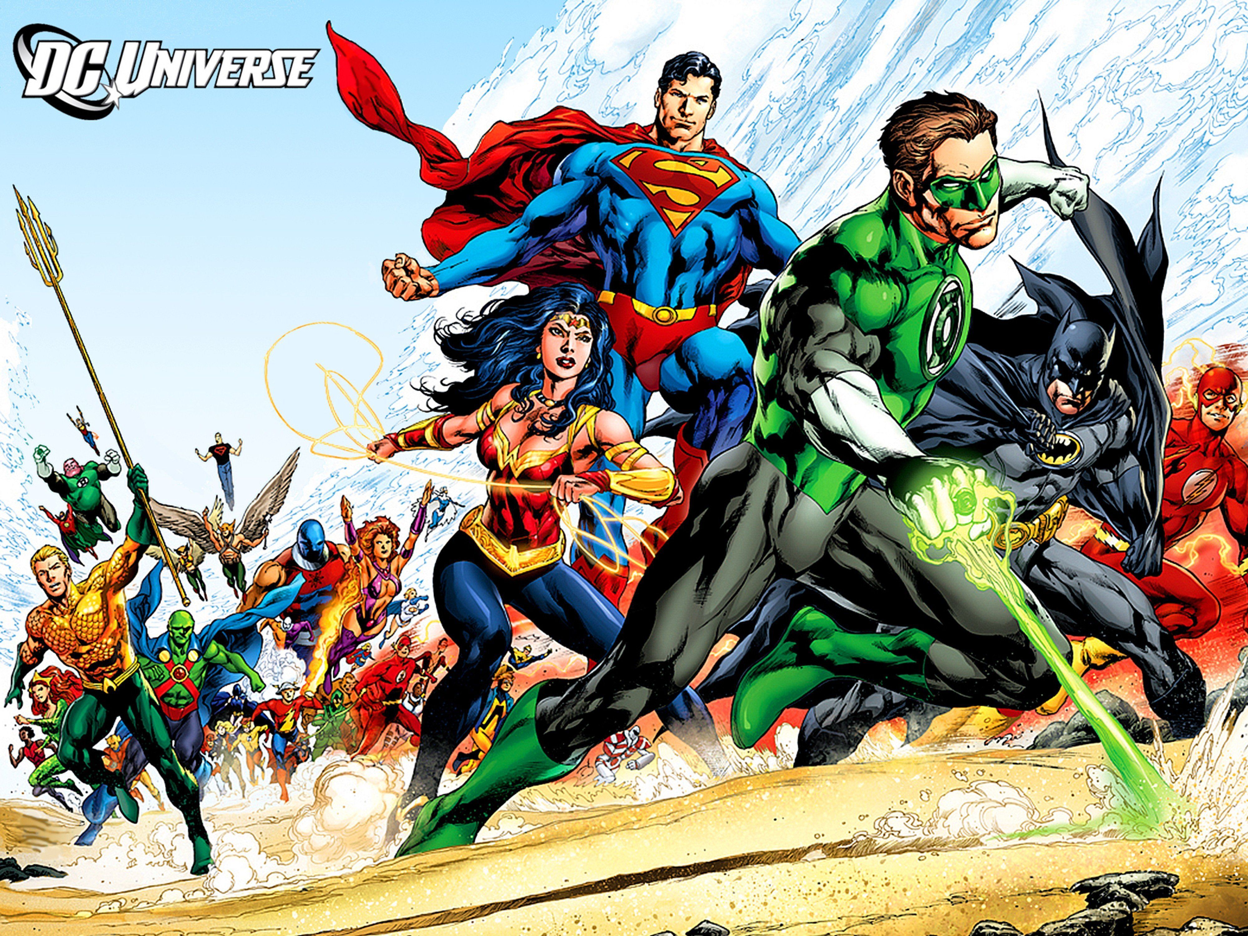 Dc comics justice league superheroes comics wallpaper 4000x3000