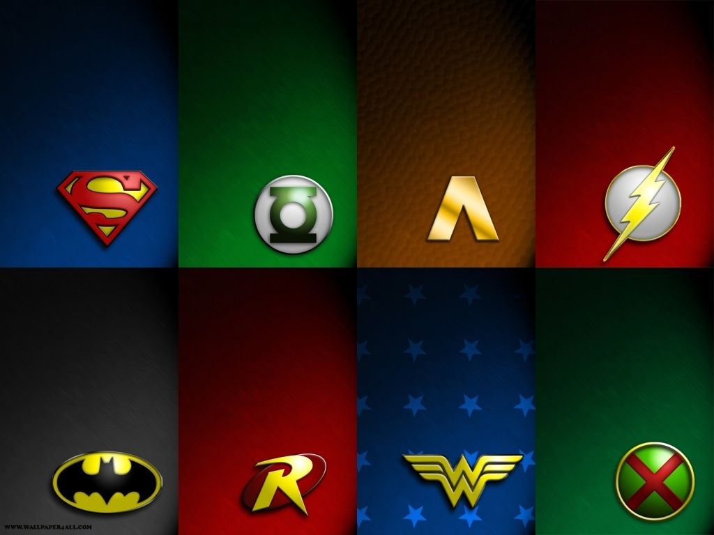 JLA Symbols - DC Comics Wallpaper (9263398) - Fanpop