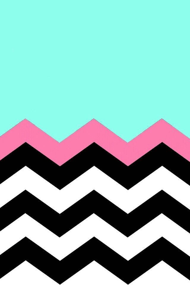 Teal black and pink chevron stripes | Wallpapers | Pinterest ...