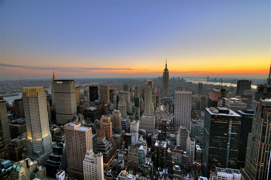 New York City Skyline Sunset Wallpaper, Background | Flickr ...