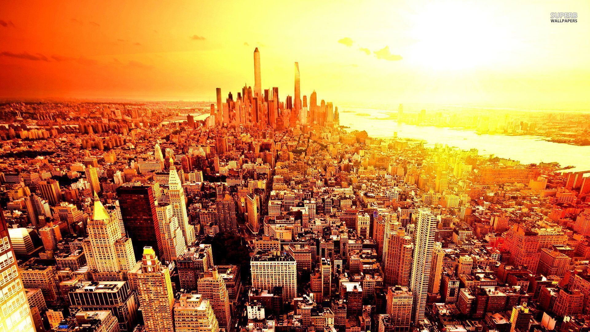 New York City sunrise wallpaper - World | Full HD Desktop ...