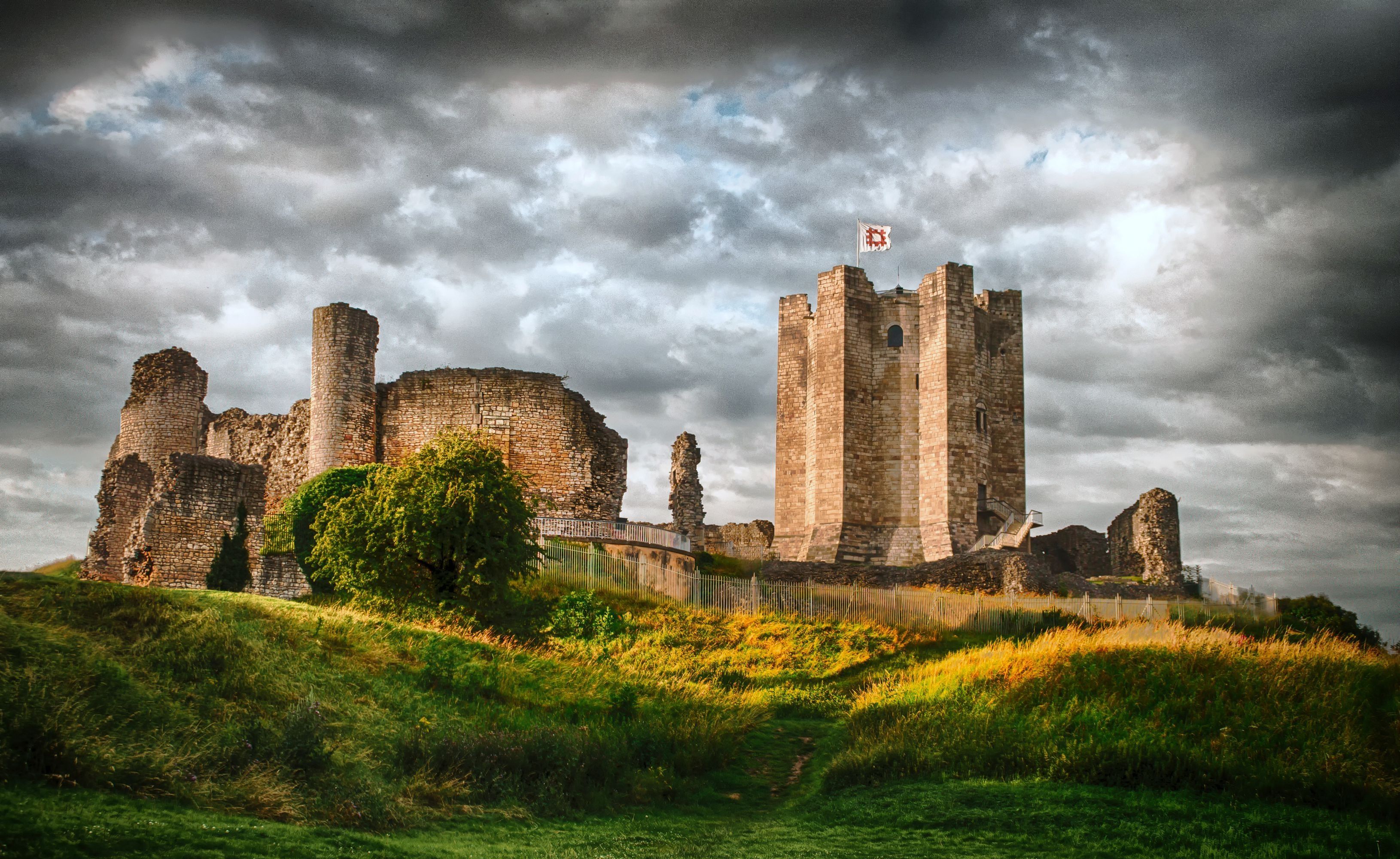 Medieval: Conisbrough Castle Yorkshire England Medieval Clouds ...