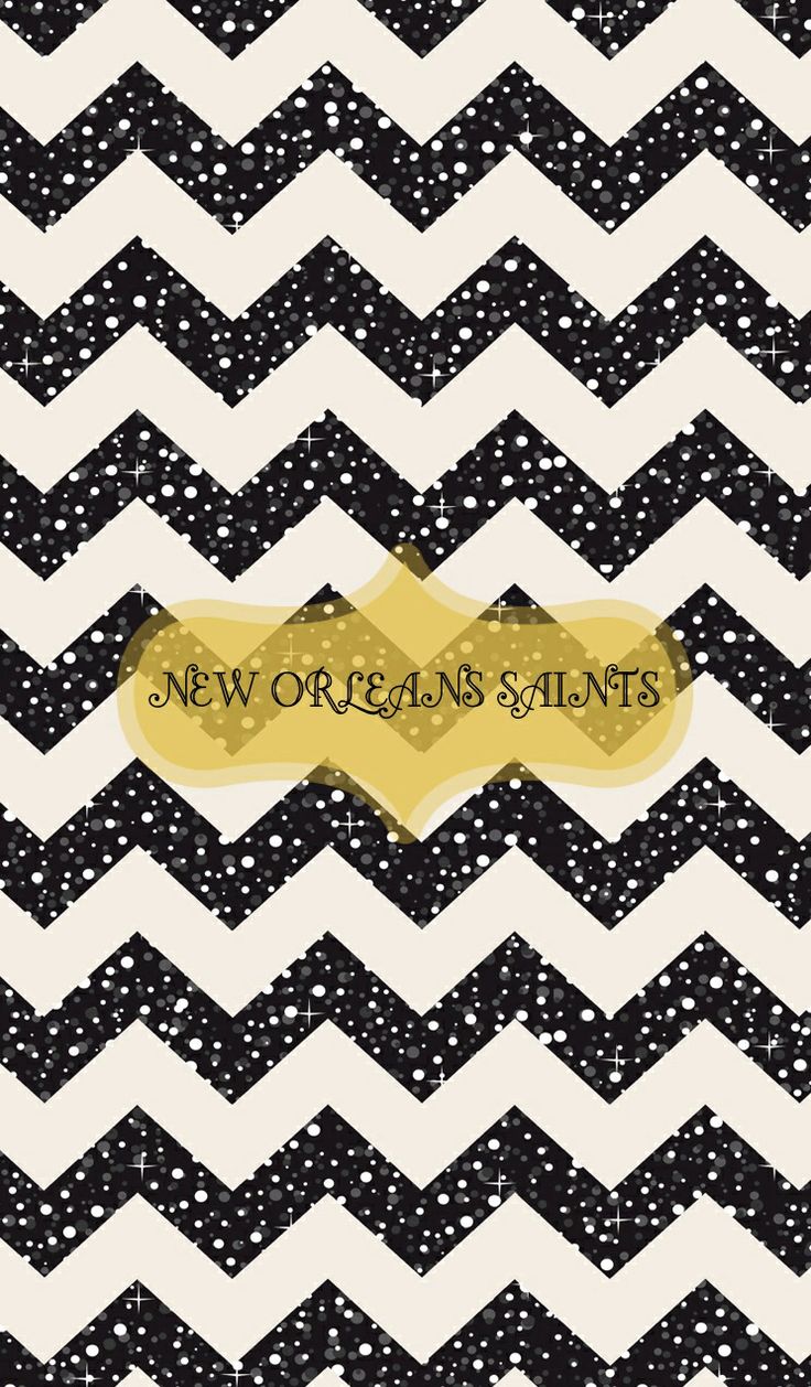 New Orleans Saints iphone wallpaper black glitter chevron iPhone