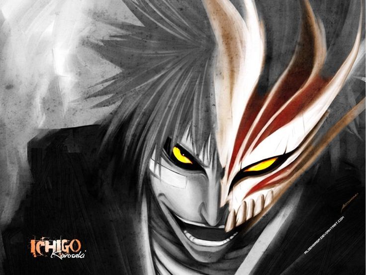 Ichigo with his hollow mask Anime / Manga Pinterest Masks and other
