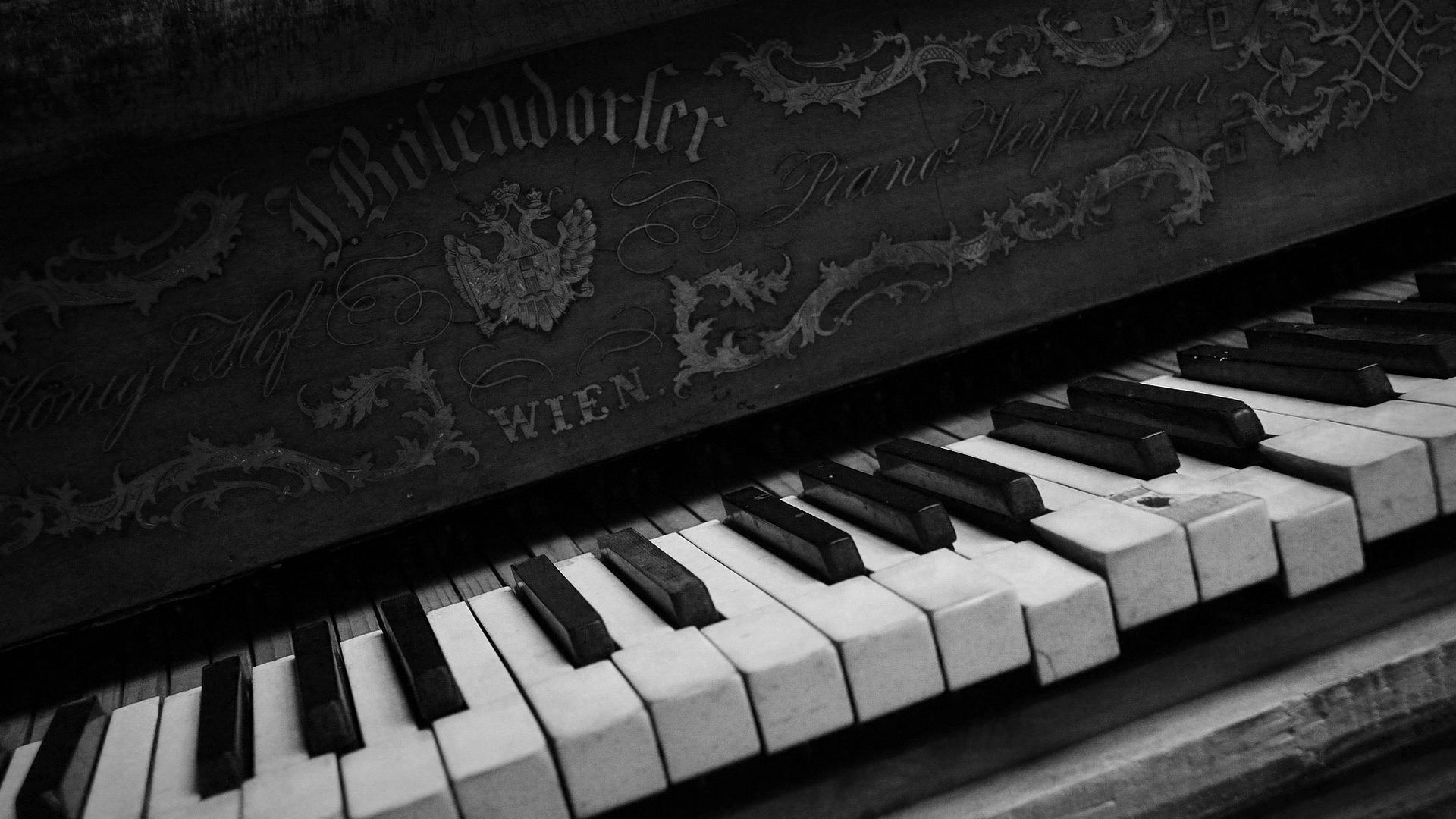 Black And White Sacred Piano Wallpaper Picture Wallpaper