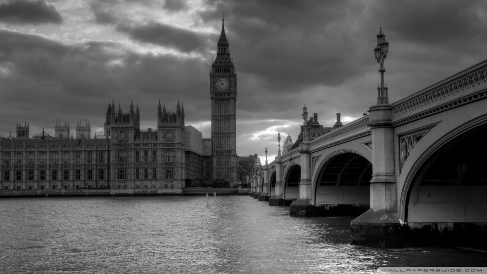 London In Black And White HD desktop wallpaper High Definition