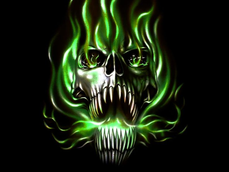 Fire Skull Dual Monitor Wallpaper #2916 | Cool Wallpapers
