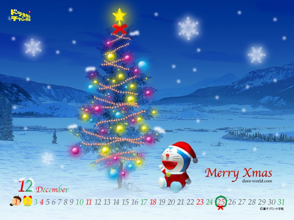 doraemon christmas wallpaper - Christmas Wallpaper (33141293) - Fanpop