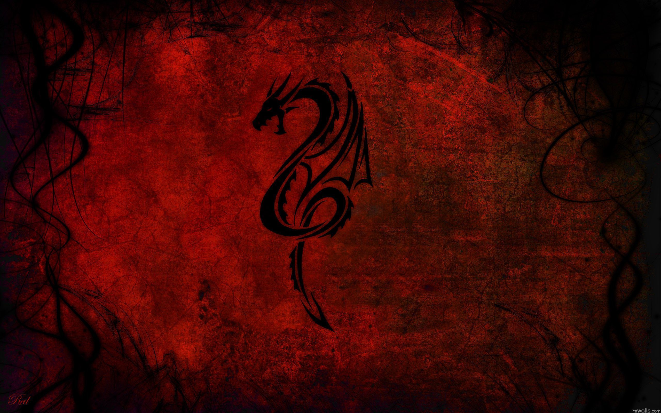 Abstraction, Color, Black, Red, Dragon, Background | wallpapers is