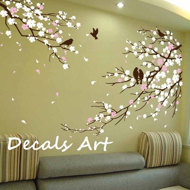 Cherry Blossom Branches with Birds - Vinyl wall sticker wall
