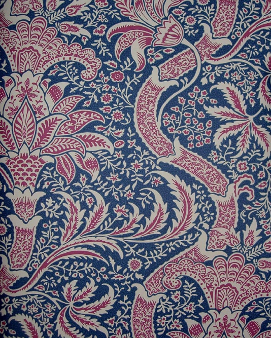 Blue and Red Indian Wallpaper by Sanderson