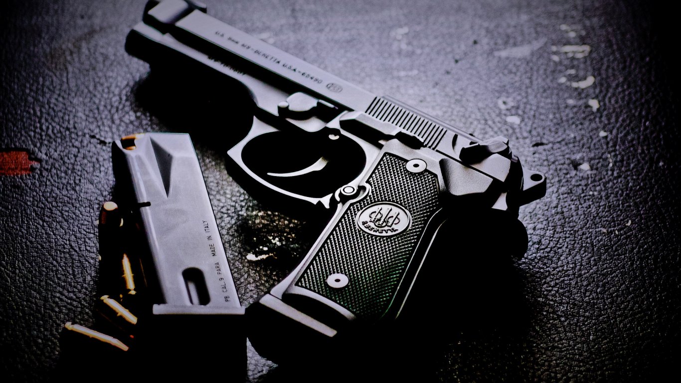 Beretta M9 pistol Widescreen HD Wallpapers 1366x768 hd Other